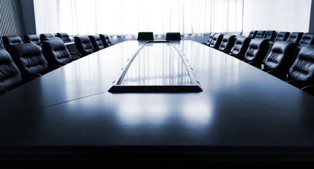 istock Conference table and chairs in modern meeting room 1422515907