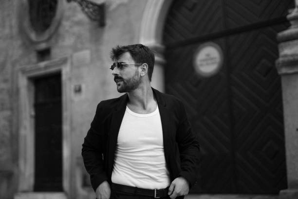 istock Street style , black and white, rustic city 1422516952
