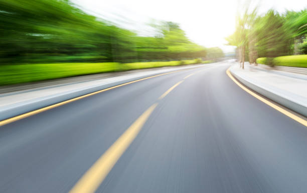 istock Along the road with motion blur 1422517176