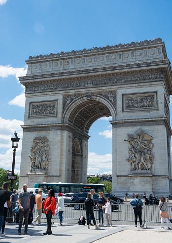 Editorial. June, 2022. Paris, France. Triumphal Arch in Paris, France
