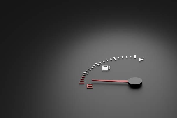 Closeup image of Speedometer with Needle Displaying 120