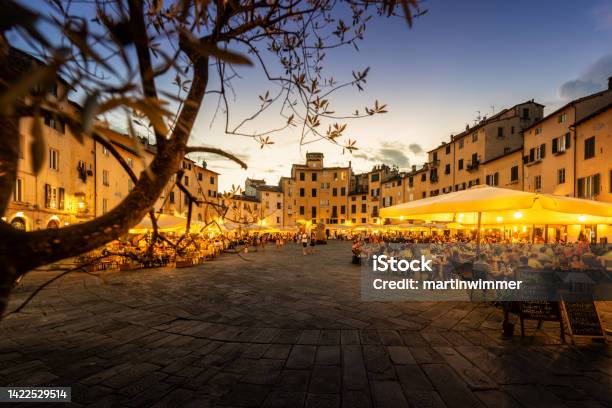 Lucca Tuscany Italy Stock Photo - Download Image Now - Lucca, Town Square, Amphitheater