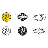 istock Volley ball logo vector 1422529850
