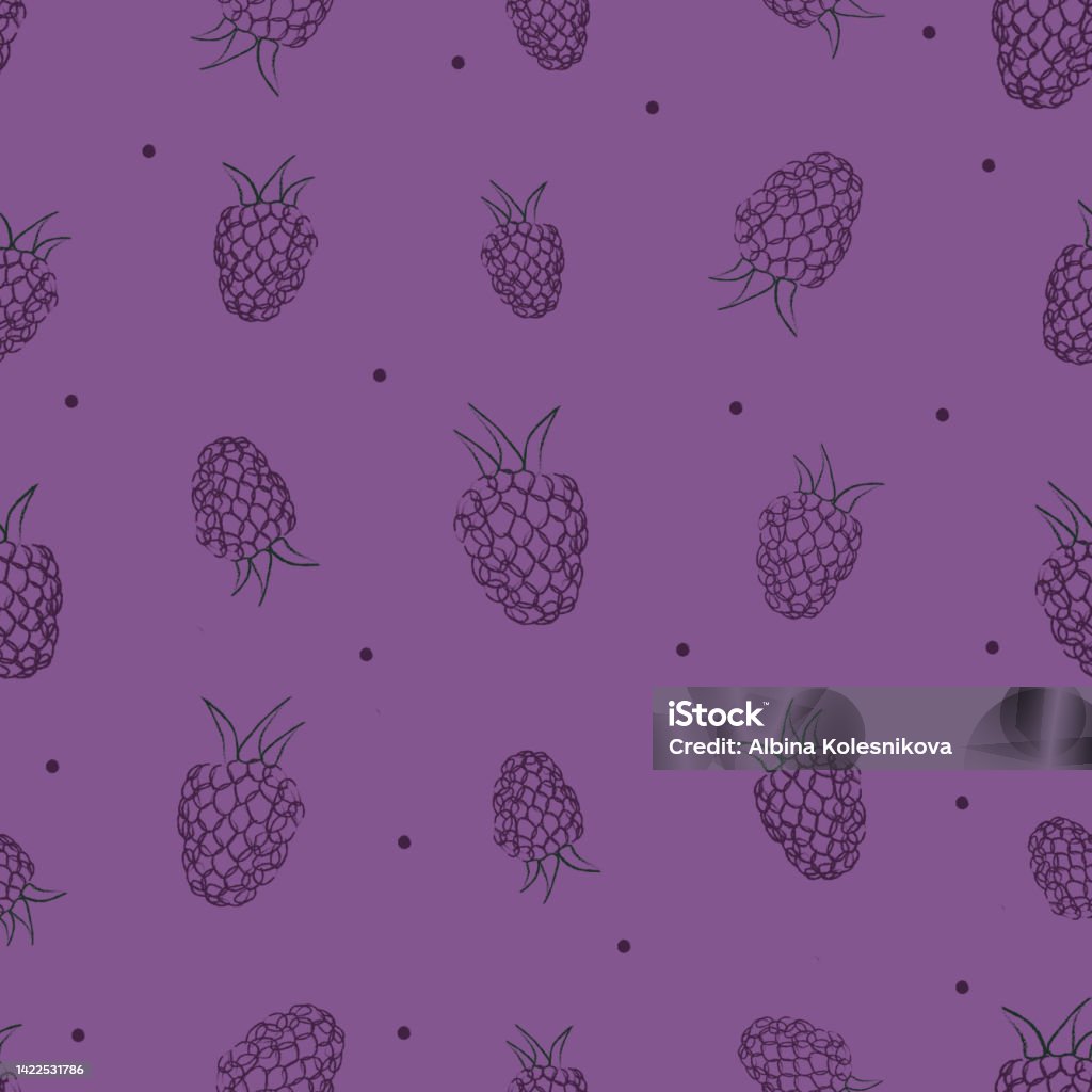 Solid Raspberry Background Image Raspberry Seamless Background Monochrome Vector Illustration Stock ...