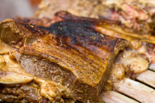 istock Close-up of oily  beef ribs 1422532258