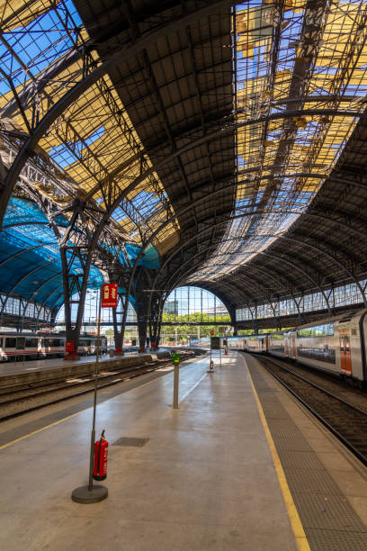 istock Barcelona Train Station During the Day with empty Tracks awaiting for arrival Trains 1422534260