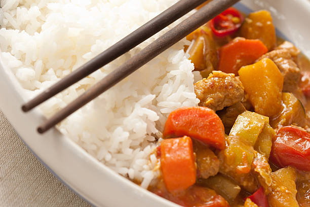istock Delicious curry and Thai jasmine rice 142253436