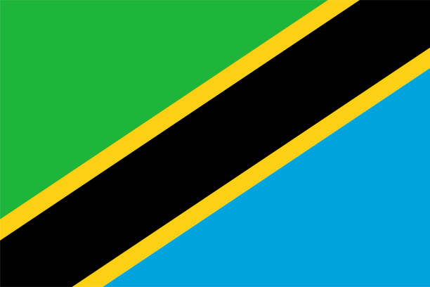 ilustrações de stock, clip art, desenhos animados e ícones de the national flag of the world, tanzania - flag gear international landmark cooperation