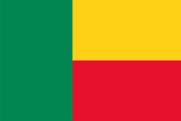 The national flag of the world, Benin The national flag of the world, Benin round the world travel stock illustrations