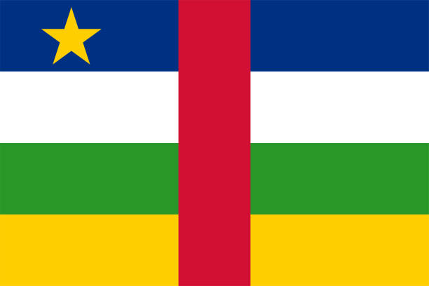 ilustrações de stock, clip art, desenhos animados e ícones de the national flag of the world, central african republic - flag gear international landmark cooperation