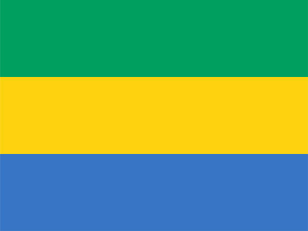 ilustrações de stock, clip art, desenhos animados e ícones de the national flag of the world, gabon - flag gear international landmark cooperation