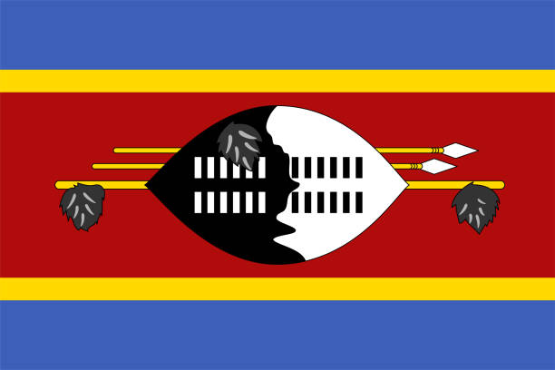 die nationalflagge der welt, eswatini - länderspiel stock-grafiken, -clipart, -cartoons und -symbole