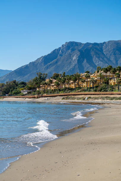 istock Marbella summer beachfront and mountains portrait 1422543927