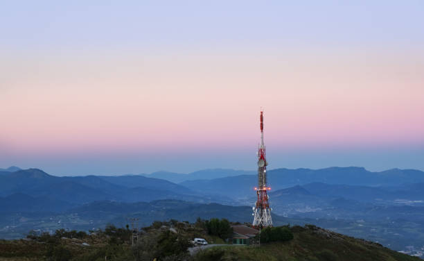 istock Telecommunication tower on Jaizkibel mountain at sunset., Euskadi 1422548818