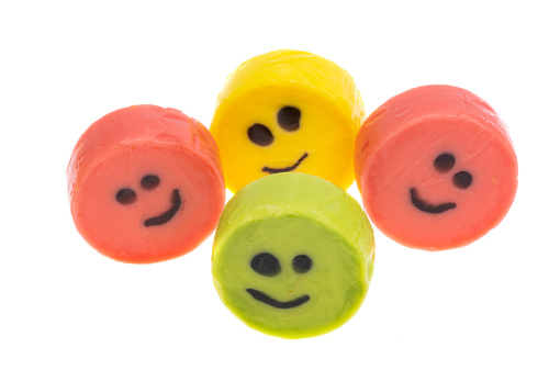 candy emoji isolated on white background