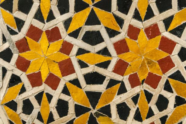 Moorish mosaic background (star shape) Moorish mosaic background (star shape) algiers stock pictures, royalty-free photos & images