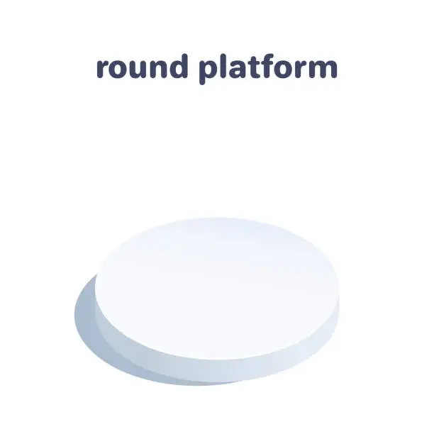 Vector illustration of round platform