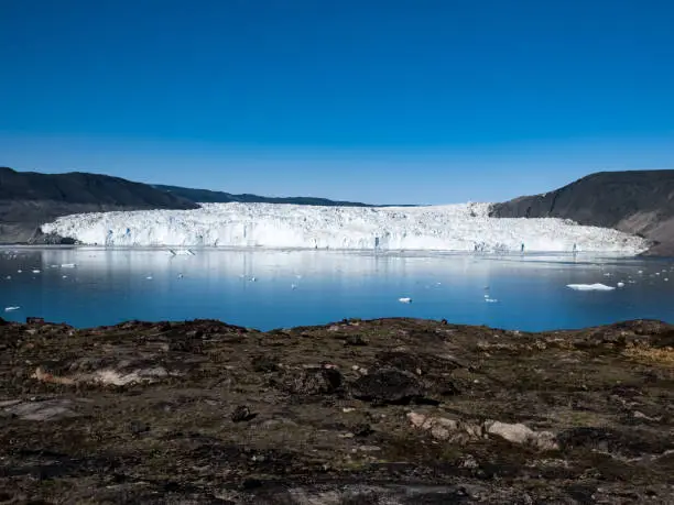 Photo of The stunning Eqi Glacier (Eqip Sermia), a rapidly retreating outlet glacier, north of the disko Bay in Western Greenland