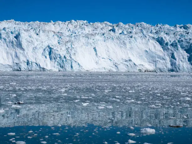 Photo of The stunning Eqi Glacier (Eqip Sermia), a rapidly retreating outlet glacier, north of the disko Bay in Western Greenland