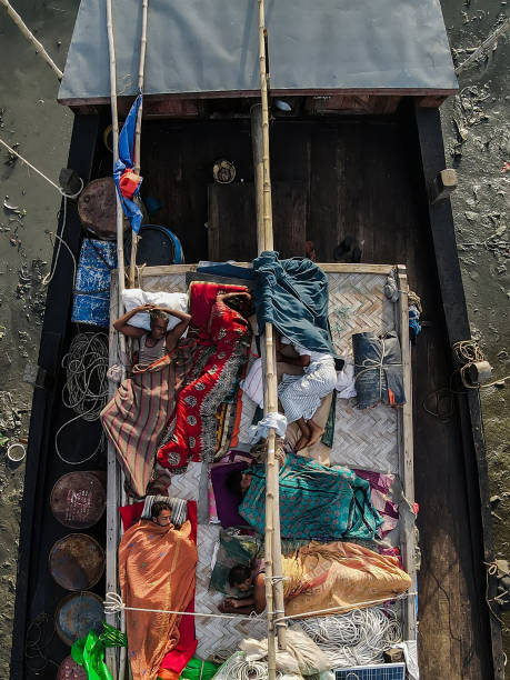 istock Fishermen sleeping on fishing boats 1422573888