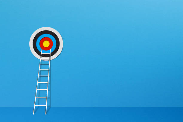 istock Ladder and goal target the business idea concept 1422574100