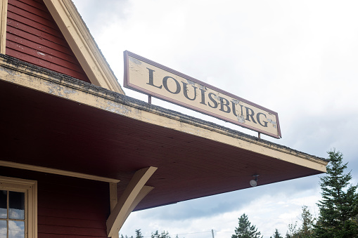 Old train station in Louisbourg, Nova Scotia