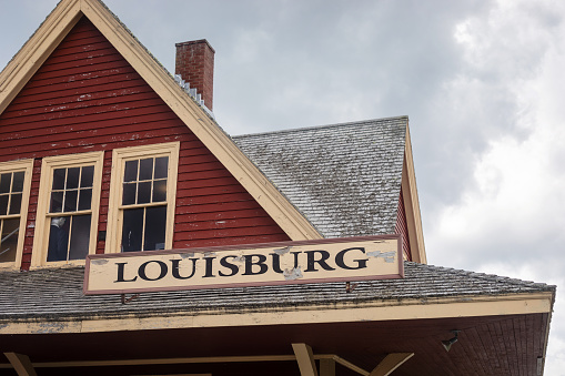 Old train station in Louisbourg, Nova Scotia