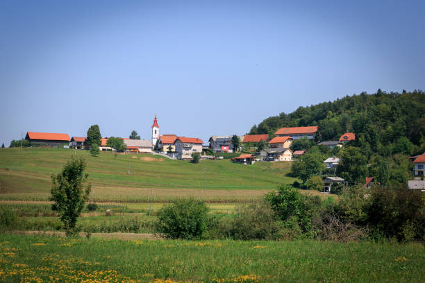 istock Village landscape in Slovenia 1422574701