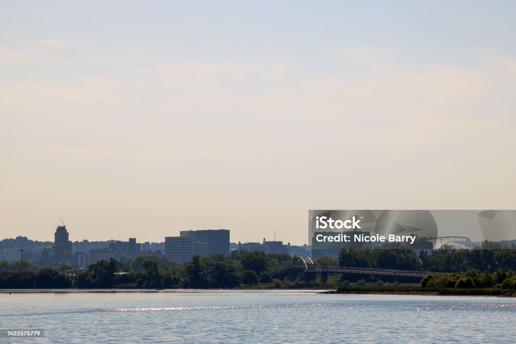 Syracuse, New York Skyline A stock photo of the Syracuse skyline from Onondaga Lake. New York State Stock Photo