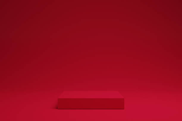 istock Podium Background Minimal Red Scene Geometric 3d Platform 1422595123