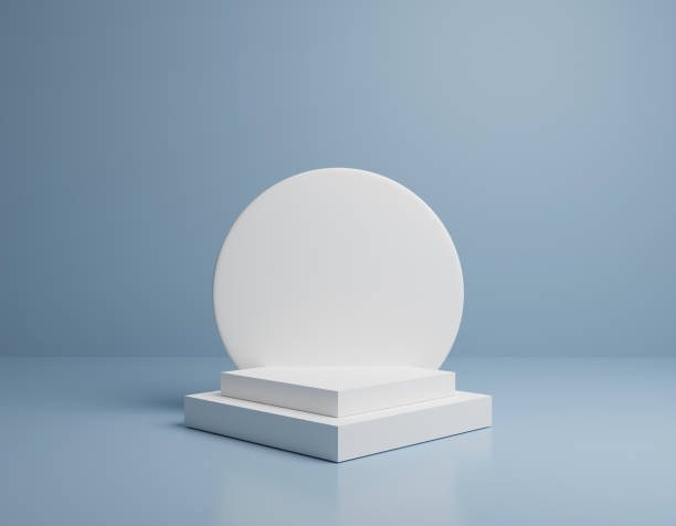 istock White Podium Product Display With Geometrical 3d Shapes 1422595304