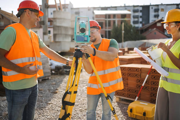 istock Surveyors and engineers on site 1422599870