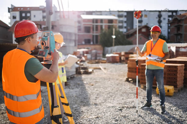 istock Surveyors and engineers on site 1422600857