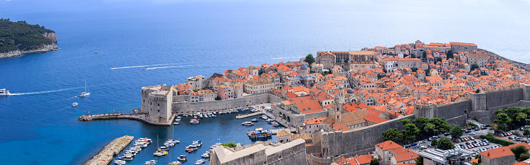 High resolution panorama of Dubrovnik drone view