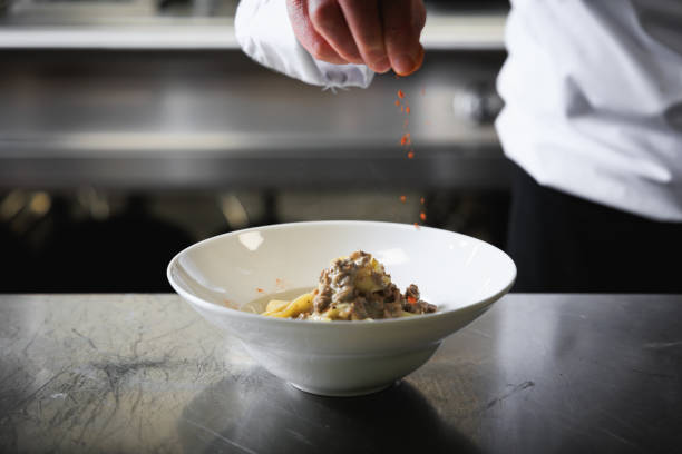 istock Cream Tagliatelle pasta prepare and serve 1422610257