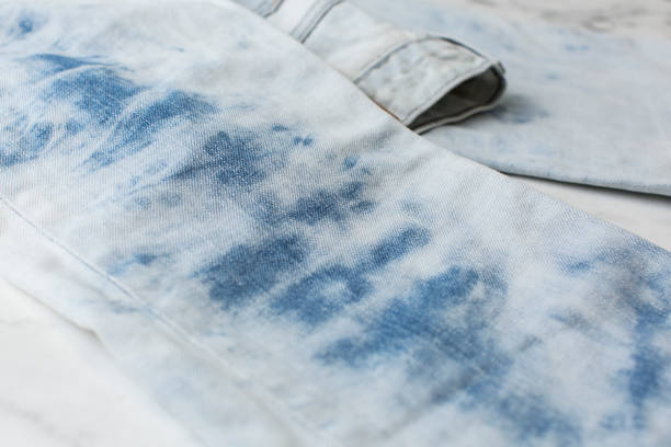 istock Texture of a light blue jeans 1422611030