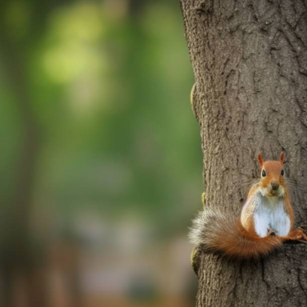 Nature-themed photoshoot featuring high-resolution image of squirrels.