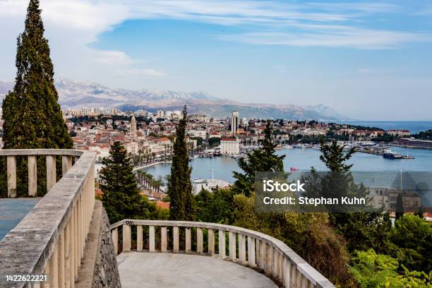 Split City Stock Photo - Download Image Now - Adriatic Sea, Aerial View, Ancient