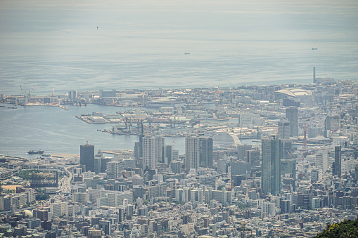 Kobes town seen from Rokko Mountain. Shooting Location: Kobe city, Hyogo Pref