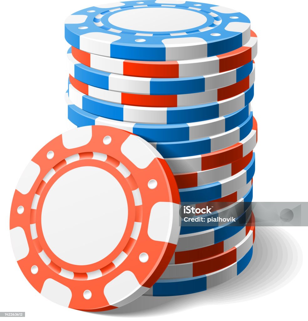 Casino-chips - Lizenzfrei Gestapelt Vektorgrafik