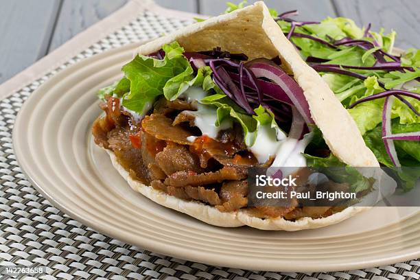 Give Kebab Gyro Stock Photo - Download Image Now - Beef, Bread, Cabbage