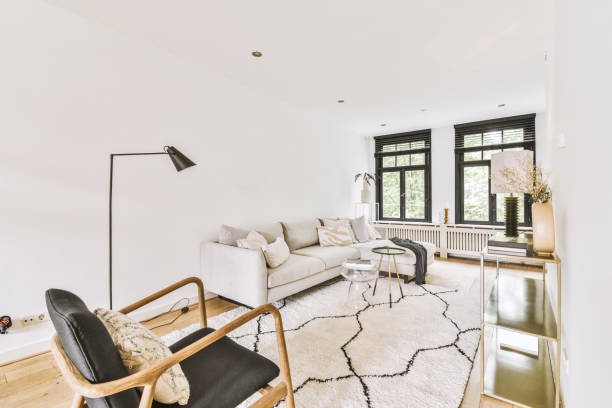 istock Spacious living room with a large sofa 1422640105