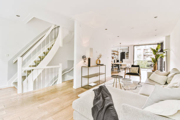 istock Spacious living room with a large sofa 1422640117