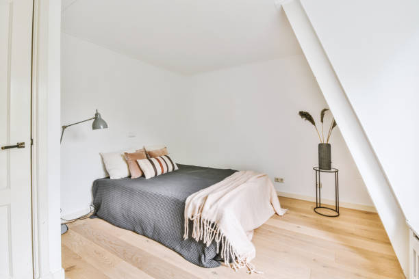 istock A bedroom in a modern house with a large bed 1422640211