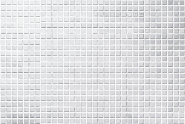 istock White ceramic wall and floor tiles mosaic background in bathroom and kitchen. Design pattern geometric with grid wallpaper texture decoration pool. Simple seamless abstract surface clean. 1422642324