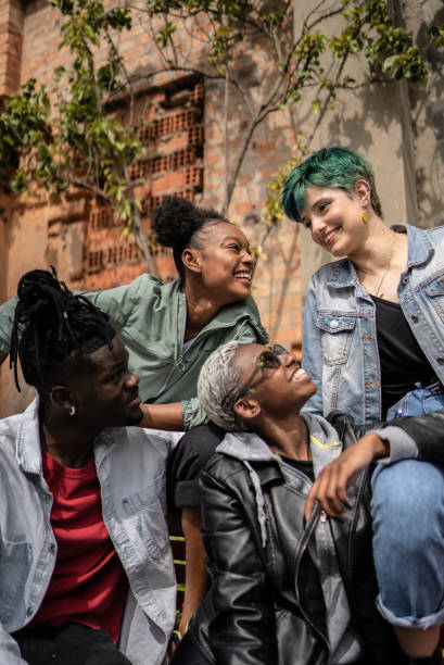 istock Friends talking in the street 1422643662