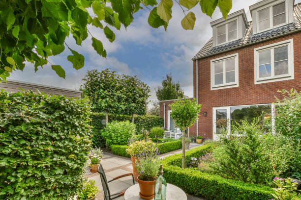 istock A spacious backyard at a cozy house 1422644435