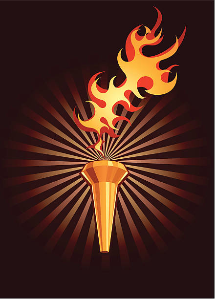 Torch vector art illustration