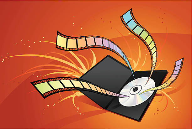 DVD - Movie vector art illustration