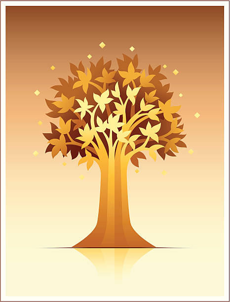 Tree - Golden Age vector art illustration